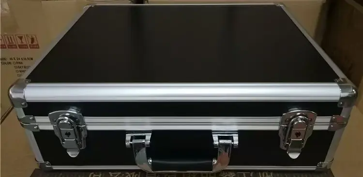 IMDAD 005 Lockable Aluminum Alloy Portable Tool Bag - Black (46 x 32.5x17CM) Custom