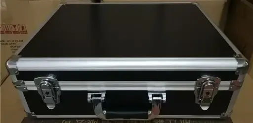 IMDAD 005 Lockable Aluminum Alloy Portable Tool Bag - Black (46 x 32.5x17CM) Custom